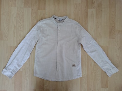 Weiß beige gestreiftes hemd - weiß/beige,
